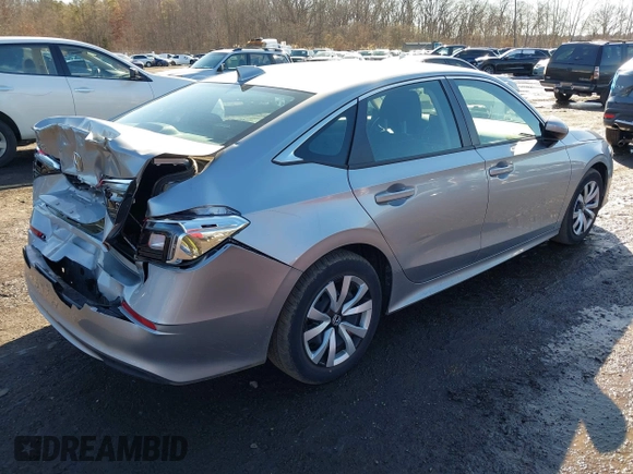 2022 Honda Civic Sedan LX with VIN 2HGFE2F2XNH545465, listed as a IAAI auction lot 41571131 with 43,866 mi miles. Bid and sale history available at carsss.com. Image 4.