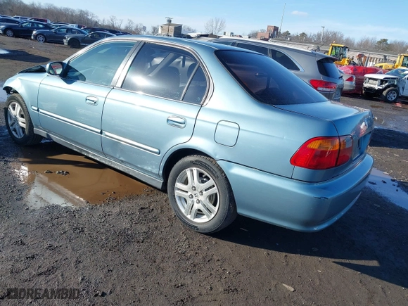 2000 Honda Civic EX with VIN 1HGEJ8649YL047194, listed as a IAAI auction lot 41526765 with 127,697 mi miles. Bid and sale history available at carsss.com. Image 3.