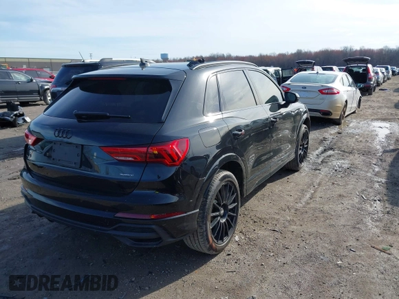 2023 Audi Q3 S line Premium with VIN WA1DECF38P1111626, listed as a IAAI auction lot 41935732 with 38,777 mi miles and . Bid and sale history available at DreamBid. Image 4.