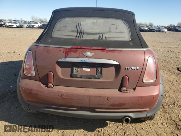 2007 MINI Convertible with VIN WMWRF33557TG17353, listed as a Copart auction lot 78946104 with 98,362 mi miles and Salvage Title. Bid and sale history available at DreamBid. Image 6.