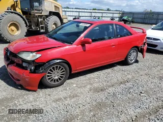 2005 Honda Civic Cpe EX with VIN 1HGEM229X5L017588, listed as a Copart auction lot 56369564 with 145,741 mi miles and Salvage Title. Bid and sale history available at carsss.com. Image 1.