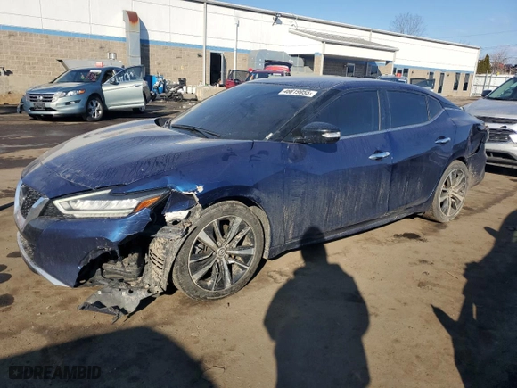 2022 Nissan Maxima SV with VIN 1N4AA6CV0NC505124, listed as a Copart auction lot 46819955 with 89,357 mi miles and Salvage Title. Bid and sale history available at carsss.com. Image 1.