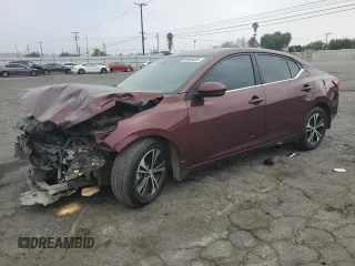 2020 Nissan Sentra SV with VIN 3N1AB8CVXLY243669, listed as a Copart auction lot 53993885 with 76,084 mi miles and Salvage Title. Bid and sale history available at DreamBid. Image 1.