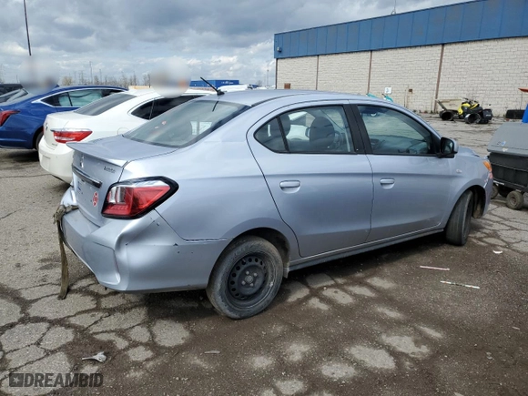 2022 Mitsubishi Mirage G4 ES with VIN ML32FUFJ4NHF08713, listed as a Copart auction lot 53929015 with 62,799 mi miles and Clean Title. Bid and sale history available at carsss.com. Image 3.