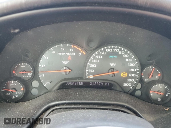 2002 Chevrolet Corvette with VIN 1G1YY22G225103095, listed as a Copart auction lot 87363014 with 212,379 mi miles and Salvage Title. Bid and sale history available at carsss.com. Image 9.