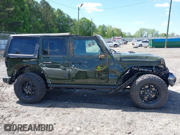 2024 Jeep Wrangler Willys with VIN 1C4PJXDG8RW236725, listed as a IAAI auction lot 39128397 with 50 mi miles and . Bid and sale history available at DreamBid. Image 14.