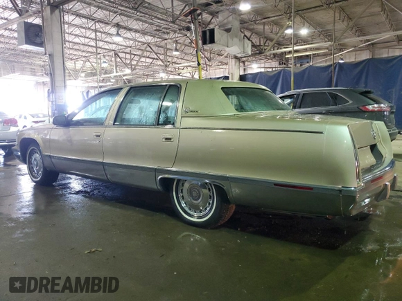 1995 Cadillac Fleetwood z VIN 1G6DW52P5SR715543, wystawiony jako Copart lot #51841755 z przebiegiem 92 222 mil mil oraz Czysty tytuł • Clean title. Historia ofert i sprzedaży dostępna na DreamBid. Obrazek 2.
