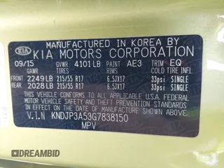 2016 Kia Soul + with VIN KNDJP3A53G7838150, listed as a IAAI auction lot 42120923 with 139,208 mi miles. Bid and sale history available at carsss.com. Image 9.