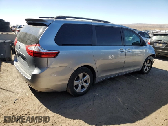 2016 Toyota Sienna LE AAS with VIN 5TDKK3DCXGS753986, listed as a Copart auction lot 46550215 with 45,074 mi miles and Salvage Title. Bid and sale history available at carsss.com. Image 3.