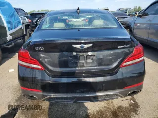 2019 Genesis G70 3.3T Advanced with VIN KMTG74LE3KU020328, listed as a Copart auction lot 65583944 with 153,662 mi miles and Salvage Title. Bid and sale history available at carsss.com. Image 6.