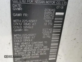 2016 Nissan Rogue SV with VIN KNMAT2MT1GP723093, listed as a Copart auction lot 42909205 with 140,019 mi miles and Salvage Title. Bid and sale history available at carsss.com. Image 14.
