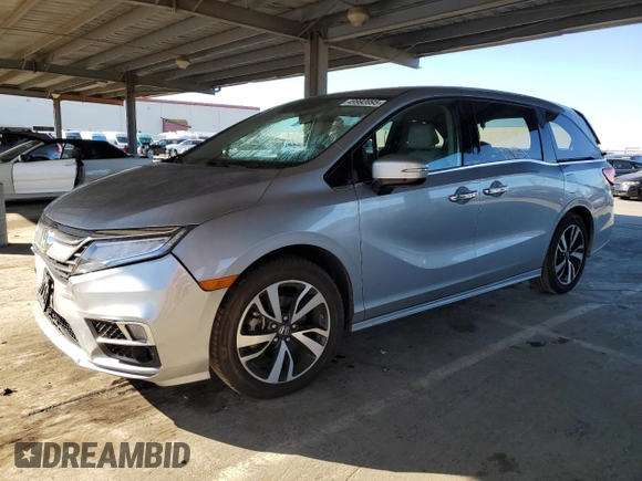 2020 Honda Odyssey Elite with VIN 5FNRL6H92LB059920, listed as a Copart auction lot 49993995 with 40,737 mi miles and Salvage Title. Bid and sale history available at DreamBid. Image 1.