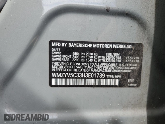2017 MINI Countryman Cooper z VIN WMZYV5C33H3E01739, wystawiony jako Copart lot #52601615 z przebiegiem Nie podano mil oraz Nie do naprawy • Non repairable. Historia ofert i sprzedaży dostępna na DreamBid. Obrazek 12.
