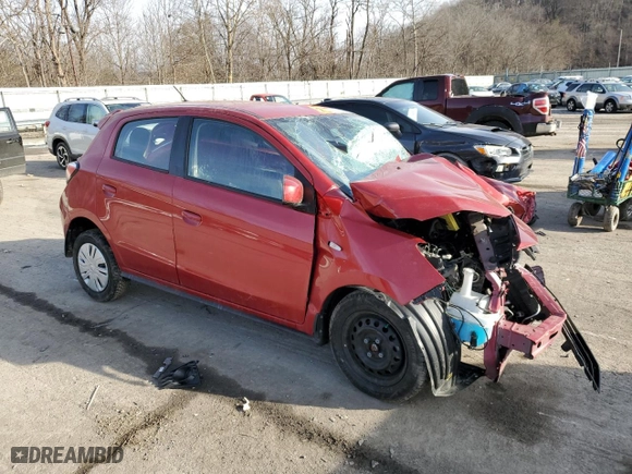 2023 Mitsubishi Mirage ES with VIN ML32AUHJ6PH003123, listed as a Copart auction lot 86340654 with 0 mi miles and Salvage Title. Bid and sale history available at carsss.com. Image 4.
