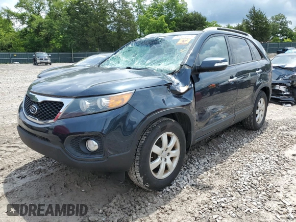 2013 Kia Sorento LX with VIN 5XYKT4A6XDG351167, listed as a Copart auction lot 59327815 with 114,499 mi miles and Salvage title. Bid and sale history available at DreamBid. Image 1.
