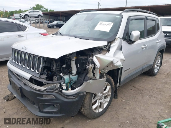 2017 Jeep Renegade Latitude with VIN ZACCJABB6HPF83565, listed as a IAAI auction lot 42289470 with 47,708 mi miles and . Bid and sale history available at DreamBid. Image 2.