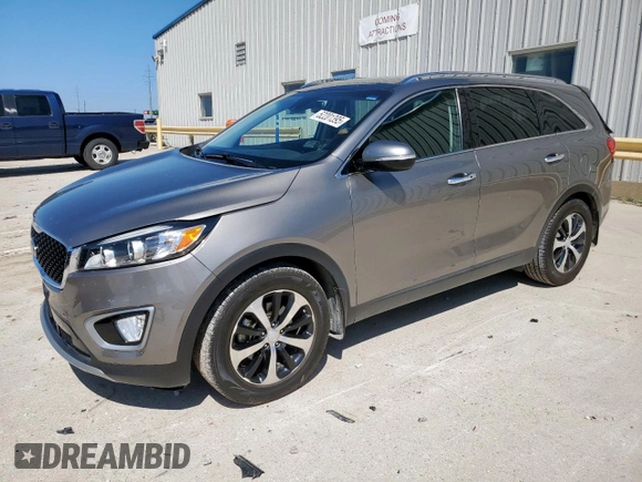 2017 Kia Sorento EX V6 with VIN 5XYPH4A53HG308066, listed as a Copart auction lot 52201395 with 119,910 mi miles and Salvage Title. Bid and sale history available at carsss.com. Image 1.