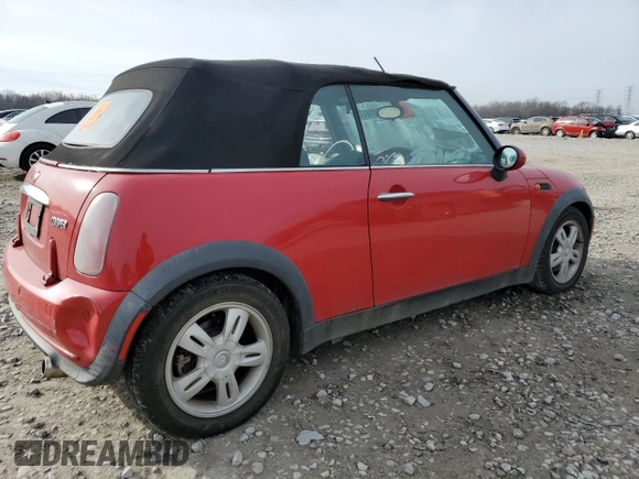2005 MINI Convertible with VIN WMWRF33525TG12494, listed as a Copart auction lot 43010175 with Not provided miles and Salvage title. Bid and sale history available at DreamBid. Image 3.