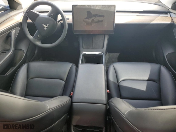 2023 Tesla Model 3 with VIN 5YJ3E1EA6PF396808, listed as a Copart auction lot 50606185 with 27,838 mi miles and Salvage Title. Bid and sale history available at carsss.com. Image 8.