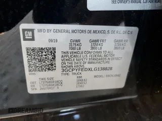 2020 Chevrolet Silverado 1500 LT Trail Boss with VIN 3GCPYFEDXLG138828, listed as a Copart auction lot 46811095 with 75,236 mi miles and Salvage Title. Bid and sale history available at carsss.com. Image 12.