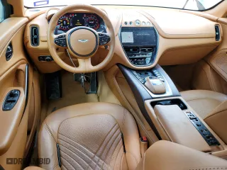 2021 Aston Martin DBX with VIN SCFVUJAW7MTV03341, listed as a Copart auction lot 71015804 with 12,324 mi miles and Salvage Title. Bid and sale history available at carsss.com. Image 8.