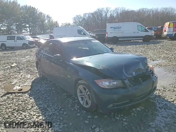 2008 BMW 3 Series 328xi with VIN WBAVC73558KX91670, listed as a Copart auction lot 45142735 with 0 mi miles and Salvage Title. Bid and sale history available at carsss.com. Image 11.