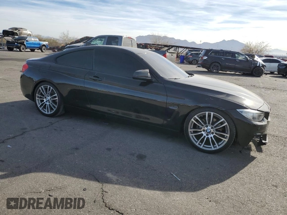 2014 BMW 4 Series 428i with VIN WBA3N7C50EF719927, listed as a Copart auction lot 86313054 with 123,727 mi miles and Salvage Title. Bid and sale history available at DreamBid. Image 4.