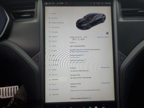 2018 Tesla Model S 75D with VIN 5YJSA1E48JF265906, listed as a Copart auction lot 47886905 with 19,733 mi miles and Salvage Title. Bid and sale history available at DreamBid. Image 9.