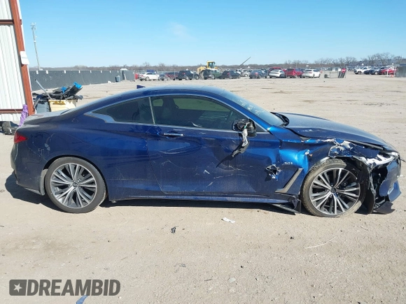 2020 Infiniti Q60 Luxe with VIN JN1EV7EK0LM341134, listed as a IAAI auction lot 41635945 with 37,476 mi miles and . Bid and sale history available at carsss.com. Image 14.