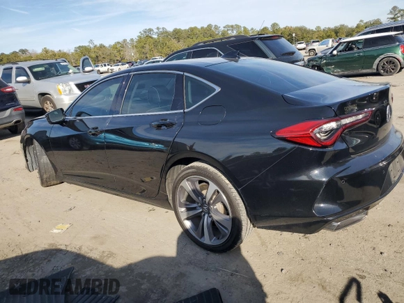 2021 Acura TLX w/Advance Package with VIN 19UUB5F60MA000571, listed as a Copart auction lot 88580765 with 75,572 mi miles and Salvage Title. Bid and sale history available at carsss.com. Image 2.