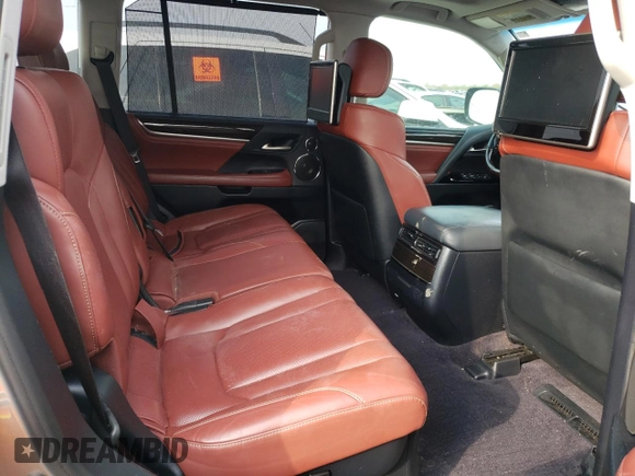 2017 Lexus LX 570 z VIN JTJHY7AX8H4239538, wystawiony jako Copart lot #69252602 z przebiegiem Nie podano mil oraz . Historia ofert i sprzedaży dostępna na DreamBid. Obrazek 11.