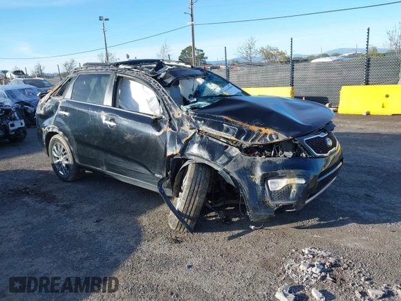 2012 Kia Sorento SX with VIN 5XYKWDA26CG282979, listed as a IAAI auction lot 41018886 with 224,753 mi miles. Bid and sale history available at carsss.com. Image 1.