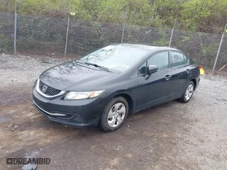 2015 Honda Civic Sedan LX with VIN 19XFB2F53FE236189, listed as a IAAI auction lot 41957675 with 266,866 mi miles. Bid and sale history available at carsss.com. Image 19.
