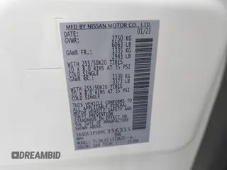 2023 Infiniti QX60 Luxe with VIN 5N1DL1FS0PC356315, listed as a IAAI auction lot 42177668 with 30,690 mi miles and . Bid and sale history available at DreamBid. Image 9.