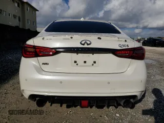 2020 Infiniti Q50 Red Sport 400 with VIN JN1FV7AR5LM660861, listed as a Copart auction lot 46030555 with 36,249 mi miles and Non Repairable. Bid and sale history available at carsss.com. Image 6.