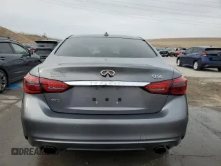 2020 Infiniti Q50 Luxe with VIN JN1EV7AR3LM255979, listed as a Copart auction lot 47680775 with 61,340 mi miles and Salvage title. Bid and sale history available at DreamBid. Image 6.
