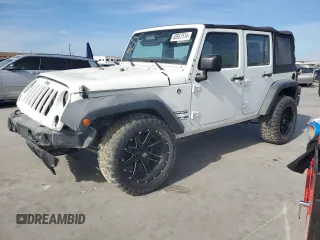 2018 Jeep Wrangler JK Unlimited Sport S with VIN 1C4BJWDG7JL865323, listed as a Copart auction lot 82657514 with 15,408 mi miles and Salvage Title. Bid and sale history available at carsss.com. Image 1.