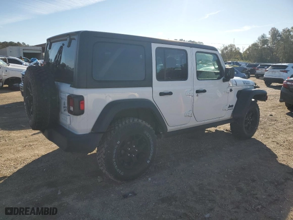 2021 Jeep Wrangler Unlimited Sport S with VIN 1C4HJXDN4MW669423, listed as a Copart auction lot 83348524 with 53,835 mi miles and Salvage Title. Bid and sale history available at carsss.com. Image 3.