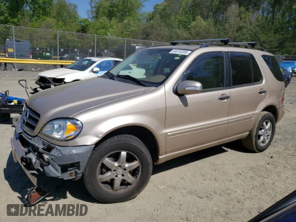 2004 Mercedes-Benz M with VIN 4JGAB75EX4A491796, listed as a Copart auction lot 54076205 with 122,831 mi miles and Clean Title. Bid and sale history available at carsss.com. Image 1.