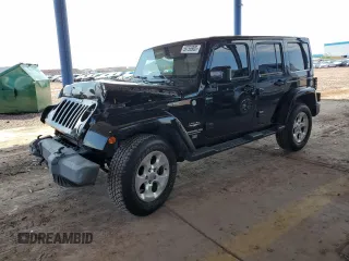 2015 Jeep Wrangler Unlimited Sahara with VIN 1C4BJWEG4FL665926, listed as a Copart auction lot 59756905 with 112,004 mi miles and Salvage title. Bid and sale history available at DreamBid. Image 1.