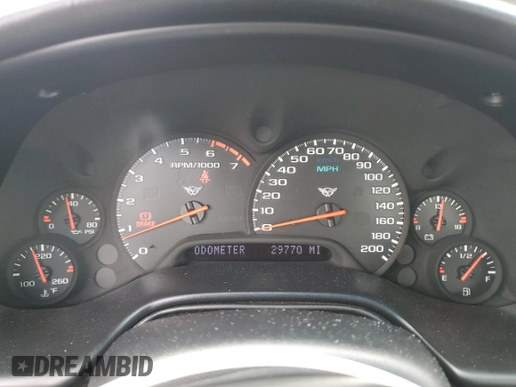 2000 Chevrolet Corvette with VIN 1G1YY32G4Y5121239, listed as a Copart auction lot 73692284 with 29,770 mi miles and Salvage Title. Bid and sale history available at carsss.com. Image 9.