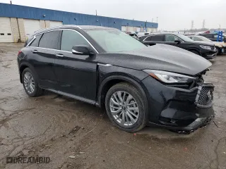 2024 Infiniti QX50 LUXE with VIN 3PCAJ5BBXRF102336, listed as a Copart auction lot 85695054 with 6,194 mi miles and Salvage Title. Bid and sale history available at carsss.com. Image 4.