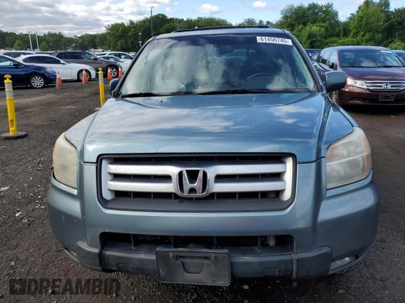 2007 Honda Pilot EX-L with VIN 2HKYF18507H528092, listed as a Copart auction lot 61456745 with 251,496 mi miles and Salvage title. Bid and sale history available at DreamBid. Image 5.