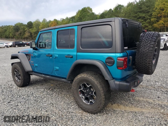 2020 Jeep Wrangler Unlimited Recon with VIN 1C4HJXFN5LW330617, listed as a Copart auction lot 73430514 with 52,827 mi miles and Salvage title. Bid and sale history available at DreamBid. Image 2.