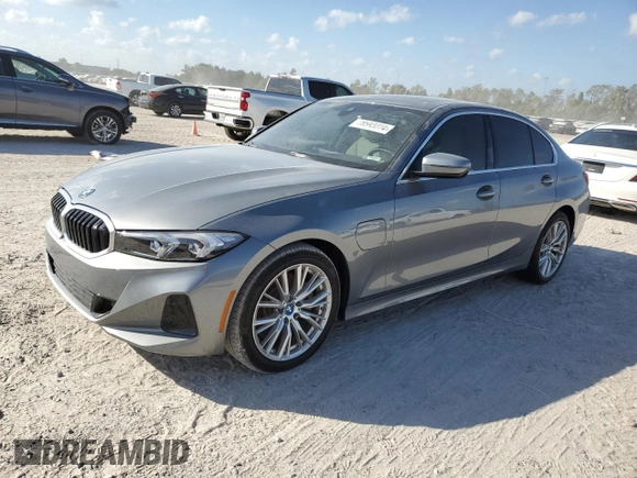 2024 BMW 3 Series 330e with VIN 3MW39FF07R8E10100, listed as a Copart auction lot 78593224 with 0 mi miles and Non Repairable. Bid and sale history available at carsss.com. Image 1.