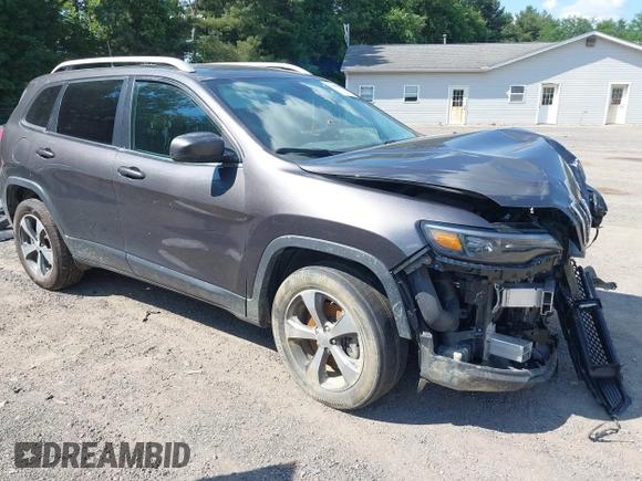 2019 Jeep Cherokee Limited with VIN 1C4PJMDX7KD491415, listed as a IAAI auction lot 39667583 with 65,502 mi miles and . Bid and sale history available at DreamBid. Image 1.