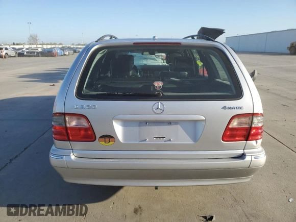2001 Mercedes-Benz E-Class AWD with VIN WDBJH82J81X061329, listed as a Copart auction lot 50560685 with 0 mi miles and Non Repairable. Bid and sale history available at carsss.com. Image 6.