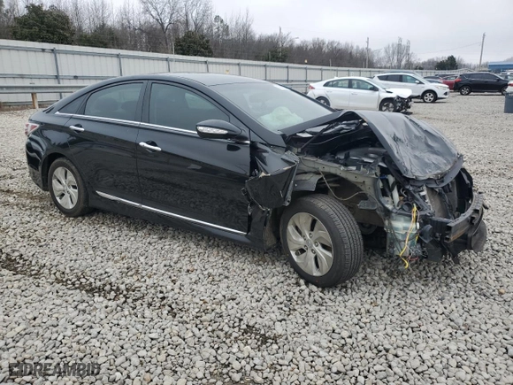 2013 Hyundai Sonata Hybrid with VIN KMHEC4A44DA050210, listed as a Copart auction lot 43959825 with 0 mi miles and Salvage Title. Bid and sale history available at carsss.com. Image 4.