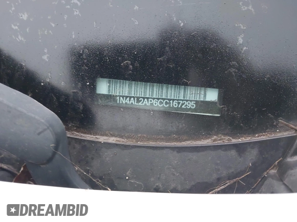 2012 Nissan Altima S with VIN 1N4AL2AP6CC167295, listed as a IAAI auction lot 40532168 with Not Provided miles and . Bid and sale history available at DreamBid. Image 12.