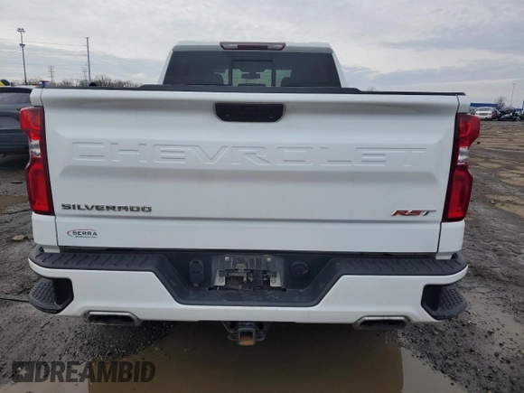 2021 Chevrolet Silverado 1500 RST with VIN 1GCUYEEL9MZ345698, listed as a Copart auction lot 86368694 with 56,924 mi miles and Salvage Title. Bid and sale history available at carsss.com. Image 6.
